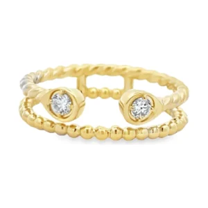 Textured Open Diamond Ring