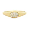 Pave Diamond Signet Ring