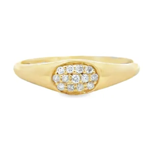 Pave Diamond Signet Ring