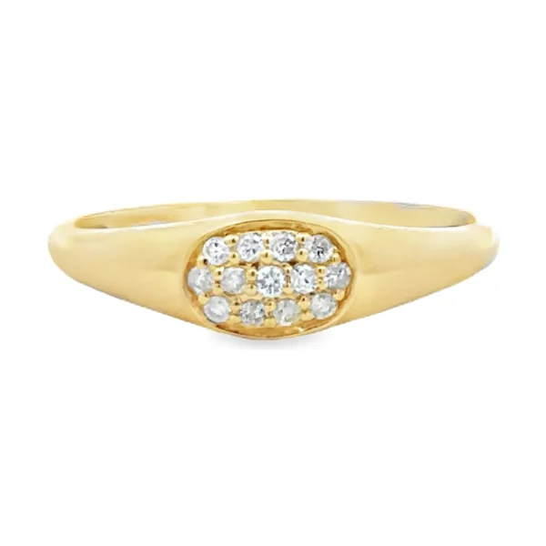 Pave Diamond Signet Ring