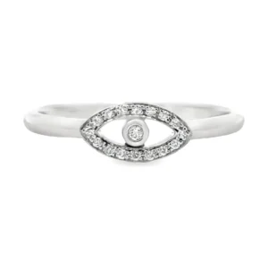 Evil Eye Diamond Ring