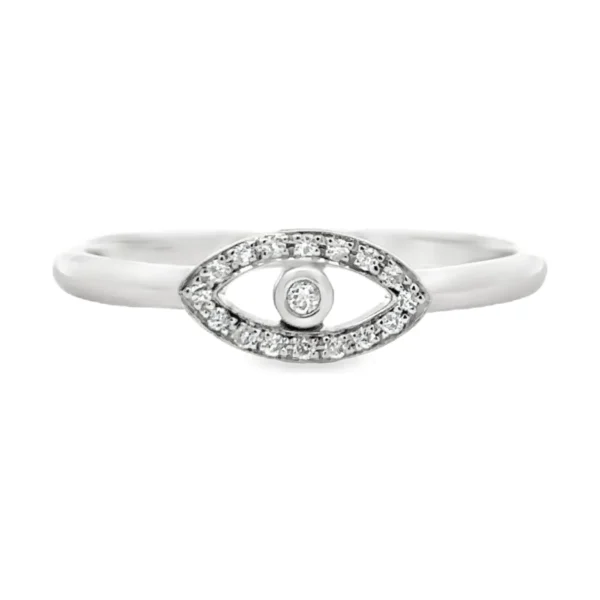 Evil Eye Diamond Ring