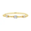 Beaded Diamond Stackable Ring