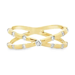 Crisscross Diamond Fashion Ring