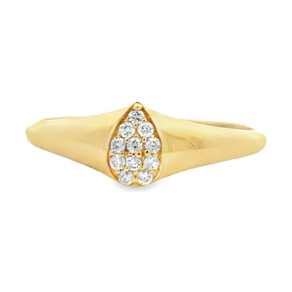 Teardrop Diamond Cluster Ring