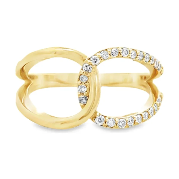 Interlocking Loop Diamond Ring