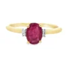 Oval Ruby Diamond Ring