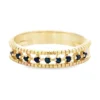 Textured Band Sapphire Ring