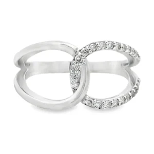 Interlocking Loop Diamond Ring