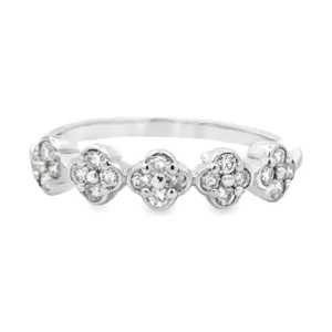 Floral Clover Diamond Ring