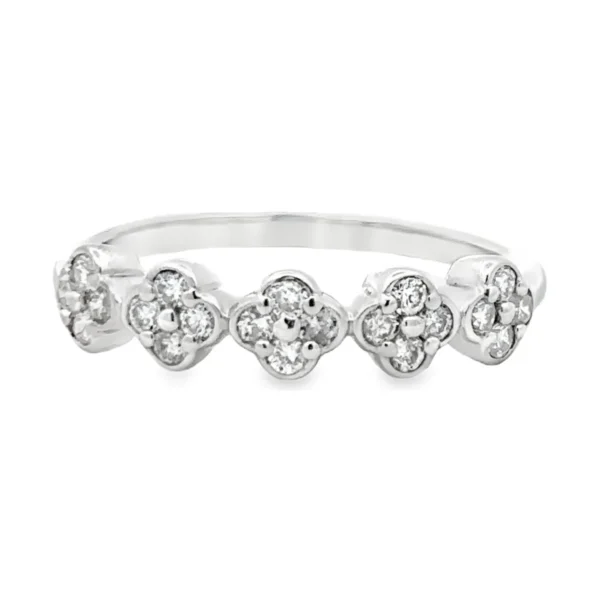 Floral Clover Diamond Ring