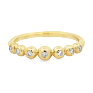 Beaded Diamond Band Ring