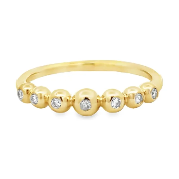 Beaded Diamond Band Ring