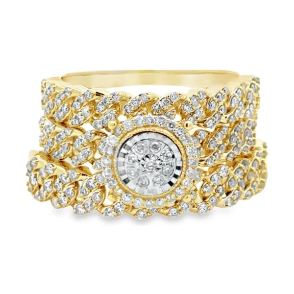 Cuban Link Cluster Ring