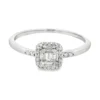 Halo Diamond Cluster Ring