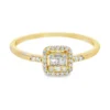 Diamond Halo Cluster Ring
