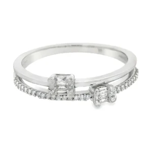 Baguette Diamond Double Band Ring