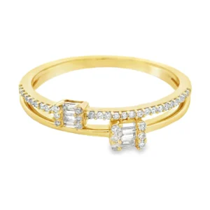 Baguette Diamond Split Ring
