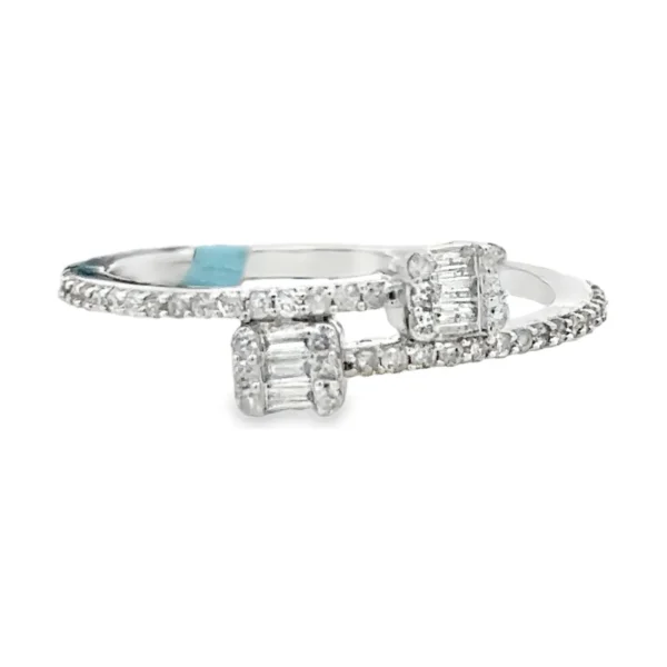 Baguette Diamond Bypass Ring