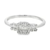 Baguette Halo Diamond Ring