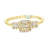 Baguette Halo Diamond Ring