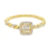 Twisted Diamond Halo Ring