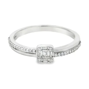 Baguette Diamond Cluster Ring