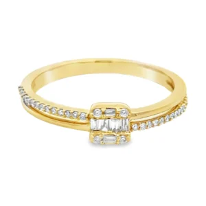 Baguette Diamond Cluster Ring
