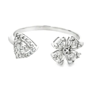 Open Motif Diamond Ring