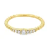 Beaded Diamond Band Ring