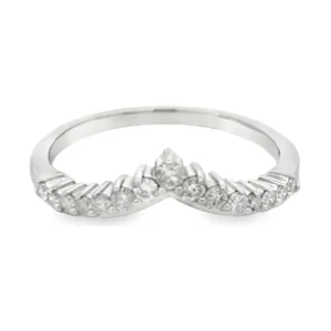 Chevron Diamond Band Ring