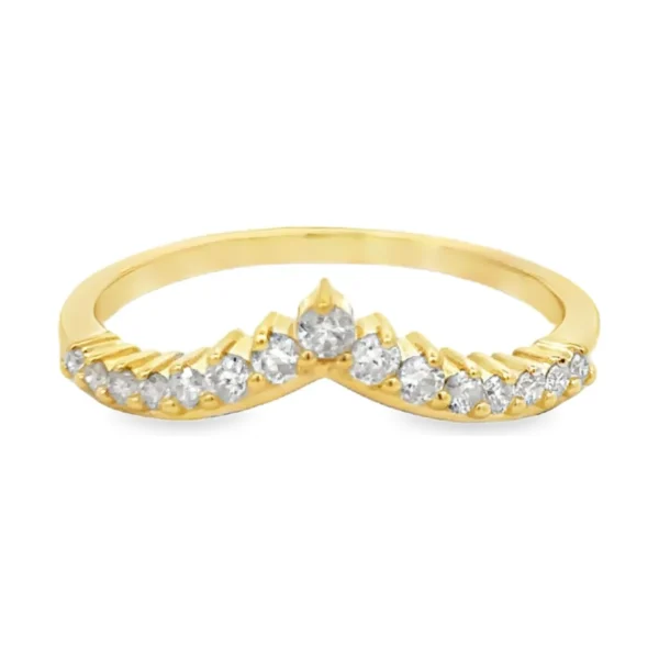 Chevron Diamond Band Ring