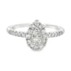 Pear Halo Diamond Ring