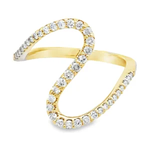 Curved Diamond Fashion Ring