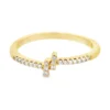 Cross Diamond Band Ring