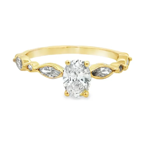 Oval Diamond Fashion Ring