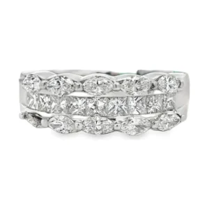 Three Row Diamond Ring