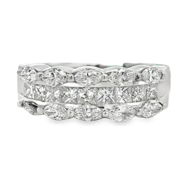 Three Row Diamond Ring