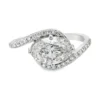 Oval Bypass Diamond Ring