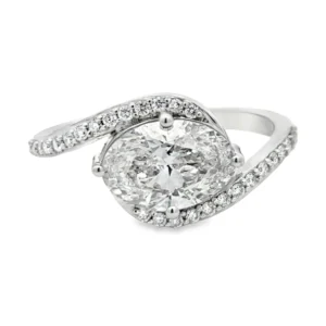 Oval Bypass Diamond Ring