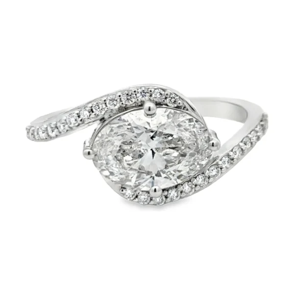 Oval Bypass Diamond Ring