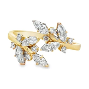 Marquise Leaf Bypass Ring