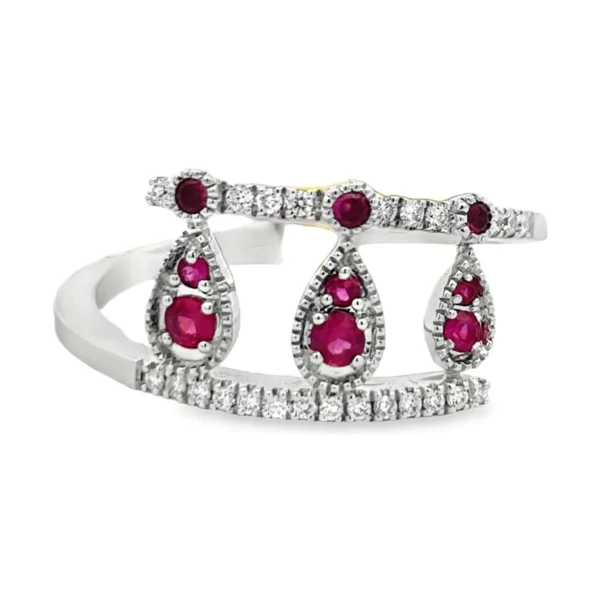Crown Diamond Accent Ring