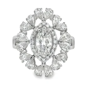 Marquise Cluster Diamond Ring