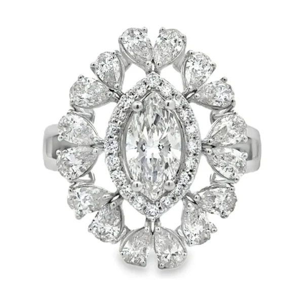Marquise Cluster Diamond Ring