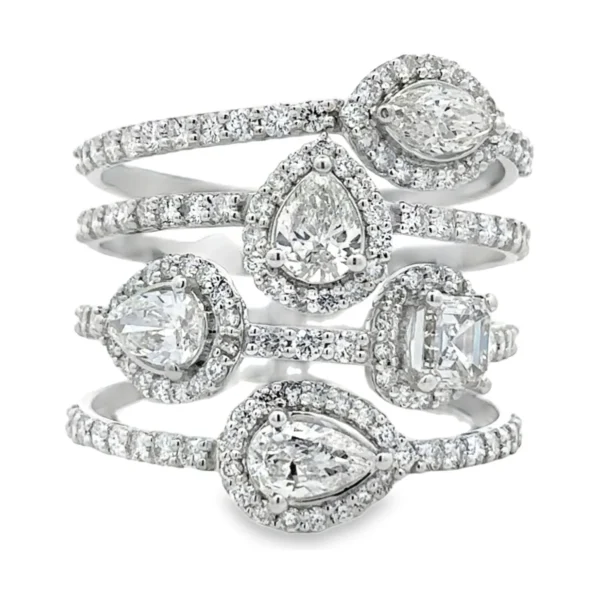 Multi Strand Halo Ring