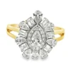 Pear Cluster Diamond Ring
