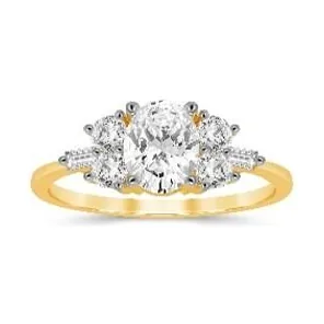 Oval Diamond Cluster Ring