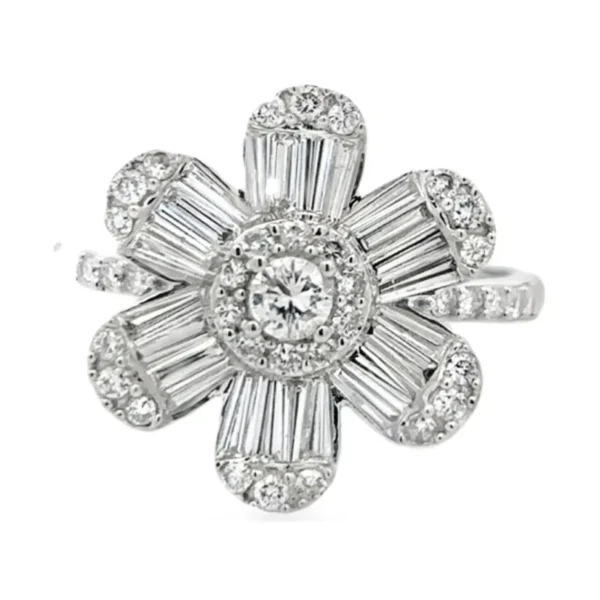 Diamond Flower Fashion Ring