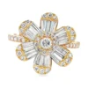 Baguette Flower Diamond Ring